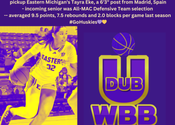 UW WBB Huskies women’s basketball adds Eastern Michigan transfer Tayra Eke