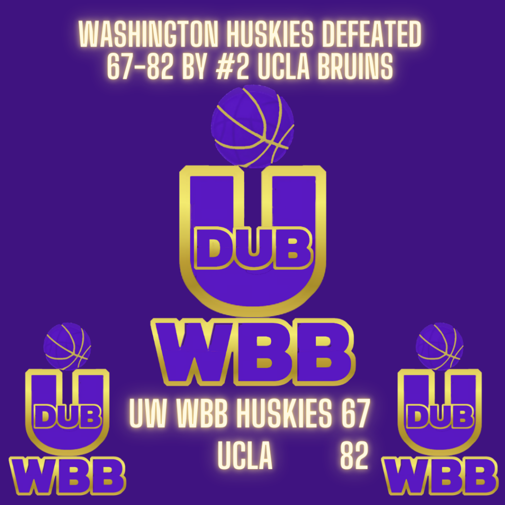 UW WBB Huskies Defeated, 67-82, by #2 UCLA Bruins