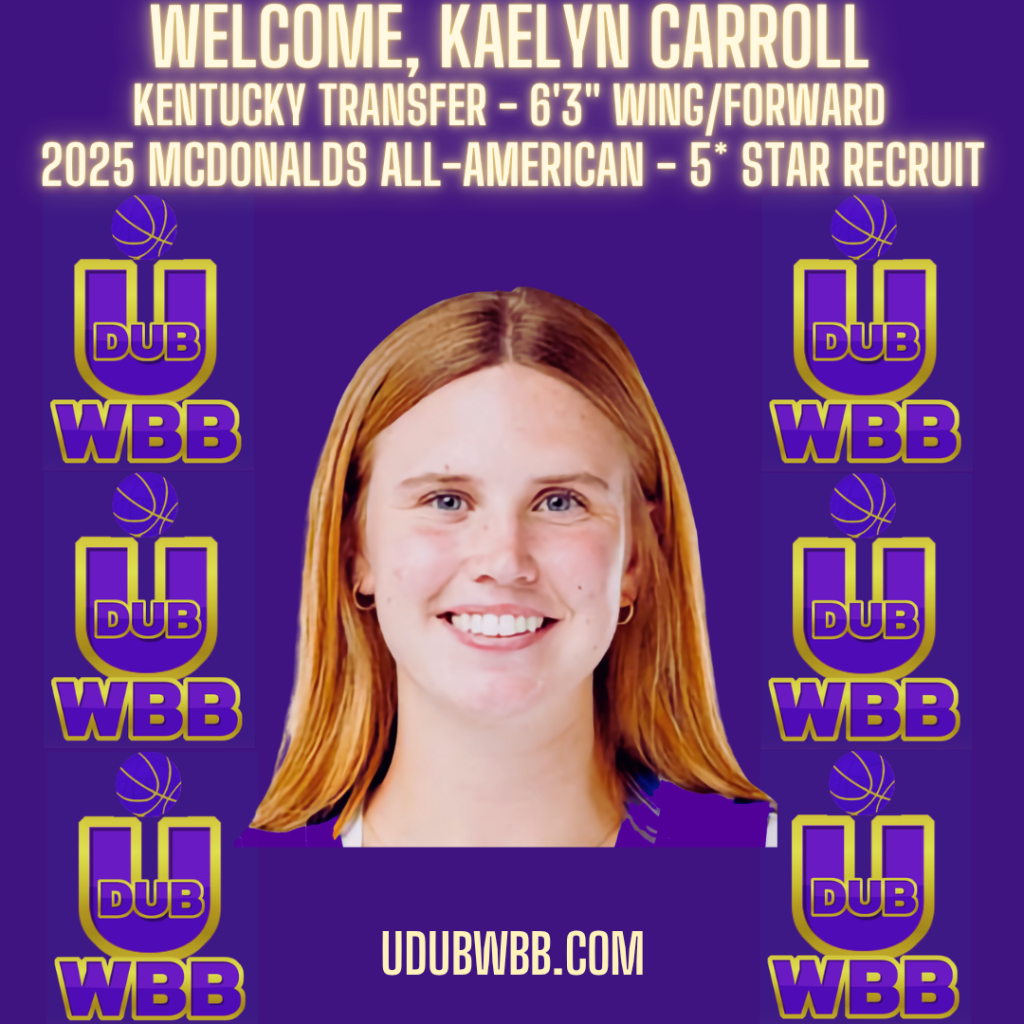 UW WBB Huskies Land Impact Transfer: Huskies Sign 6'3